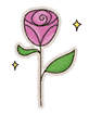 引导关注鲜花玫瑰花朵动态紫色情人节微信模板