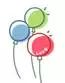 微信素材气球儿童节标题