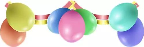 微信素材儿童节底色气球标题