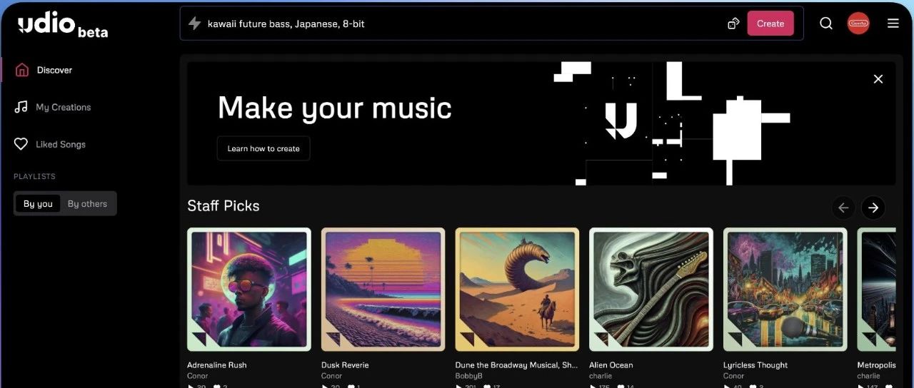 Suno的竞品来了，就在刚刚，前谷歌DeepMind研究团队推出Udio，一种覆盖多种音乐风格的AI音乐生成工具