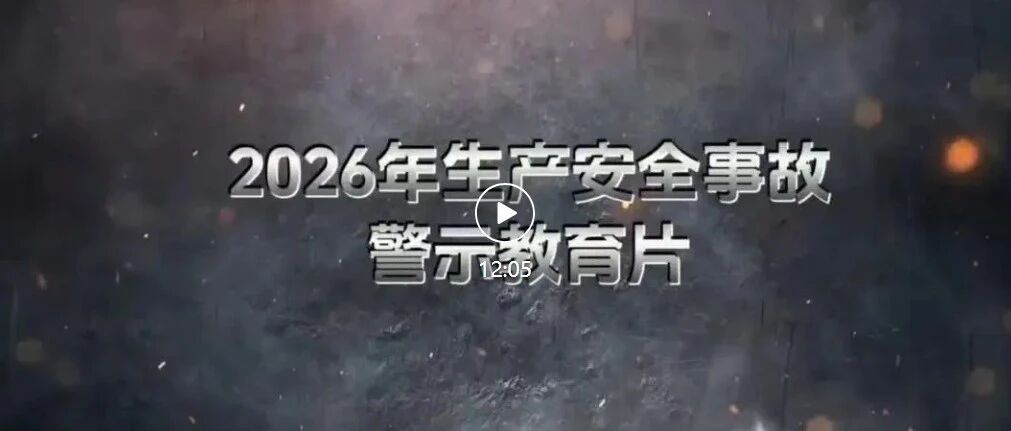 2026安全月一天一部警示片：人人讲安全 个个会应急 排查整治风险隐患 请全员观看！