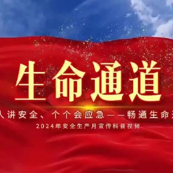 2024安全月一天一部警示片、微电影：人人讲安全 个个会应急 畅通生命通道 请全员观看！