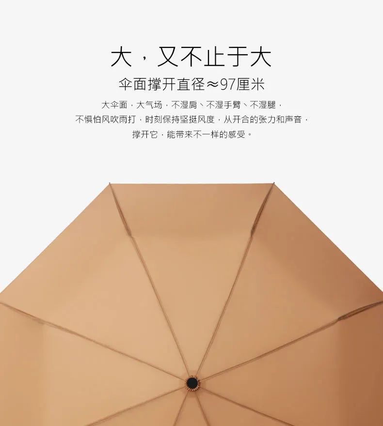 6.30团品日本FIYU男女纯色三折晴雨伞组合