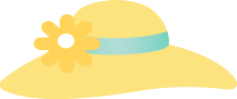 夏天藍色清爽風格沙灘帽暑假一鍵排版