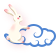 微信素材中秋节底色兔子图片标题